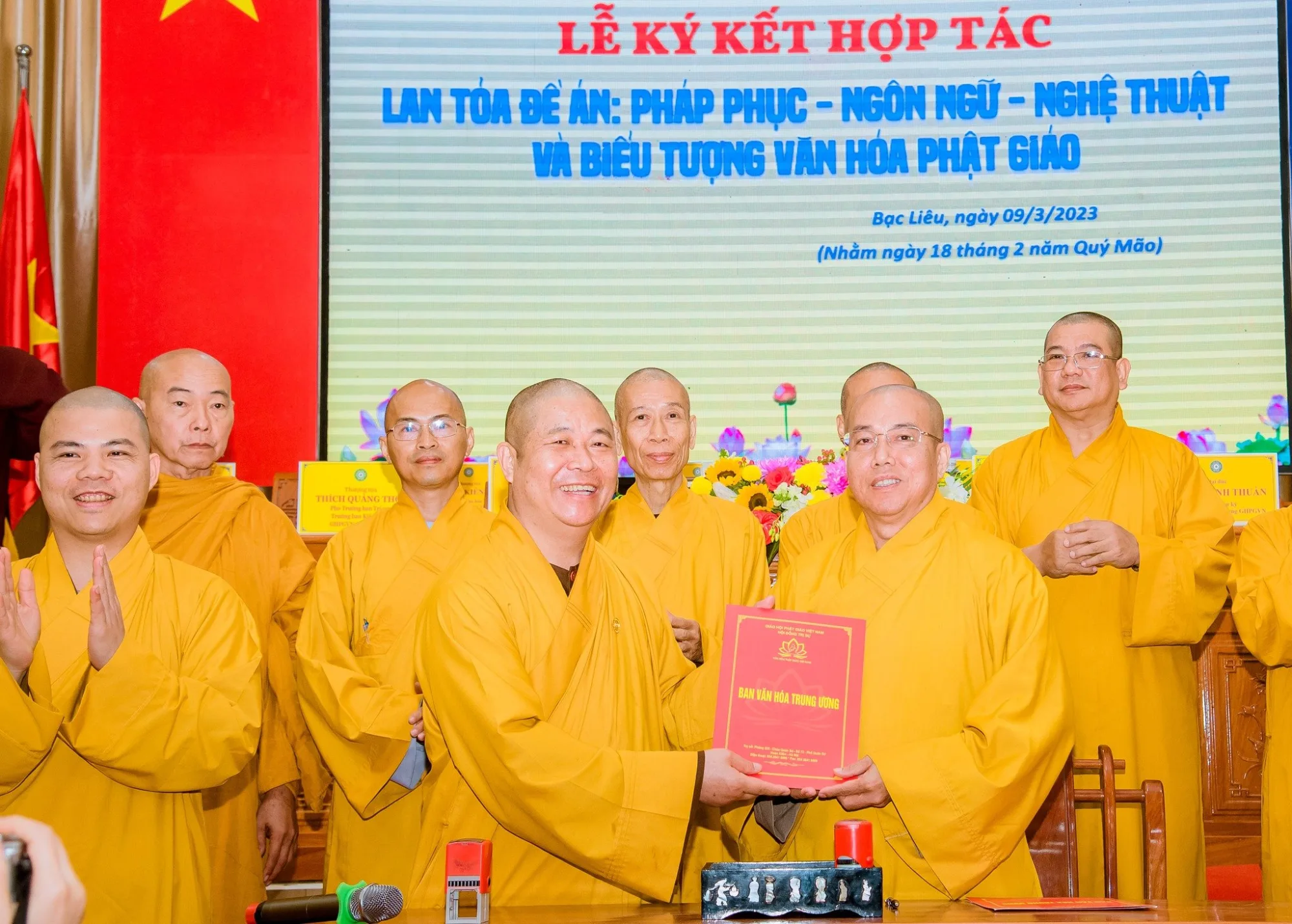 Bạc Liêu: Lễ ký kết lan toả Đề án Pháp phục – Ngôn ngữ – Nghệ thuật và Biểu tượng Văn hoá Phật giáo