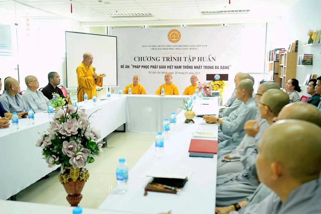 Ban Văn hóa trung ương Giáo hội Phật giáo Việt Nam tổ chức buổi tập huấn đề án “Pháp phục Phật giáo Việt Nam thống nhất trong đa dạng”