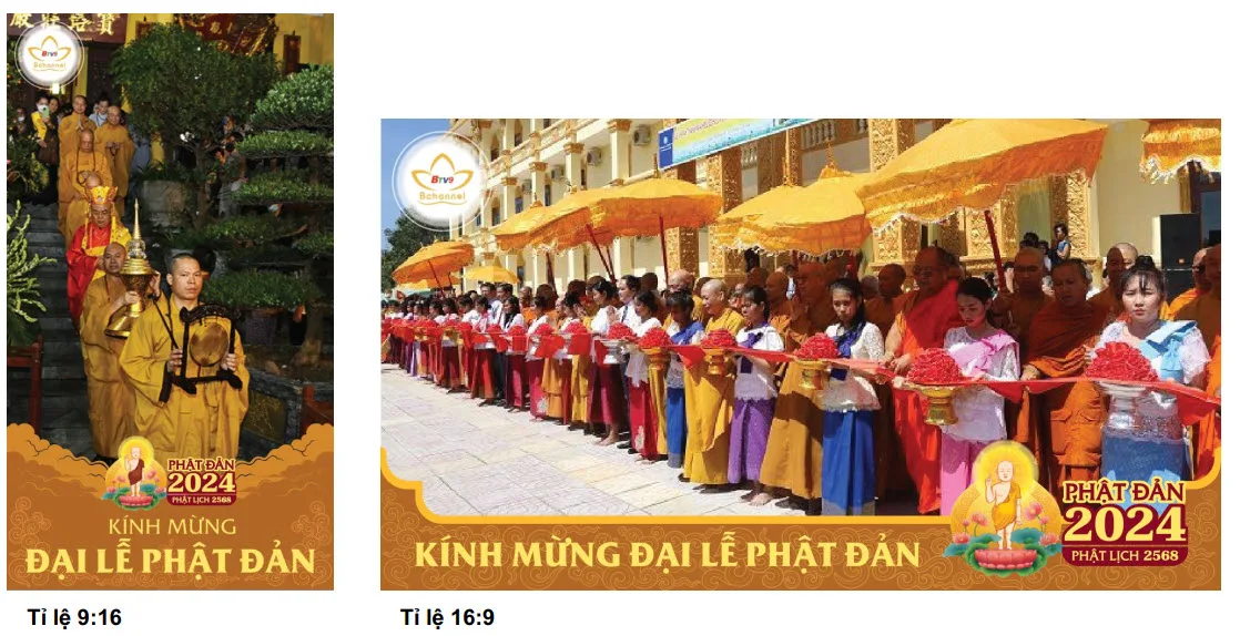 Frame hình ảnh phục vụ cho truyền thông với tỷ lệ 16:9