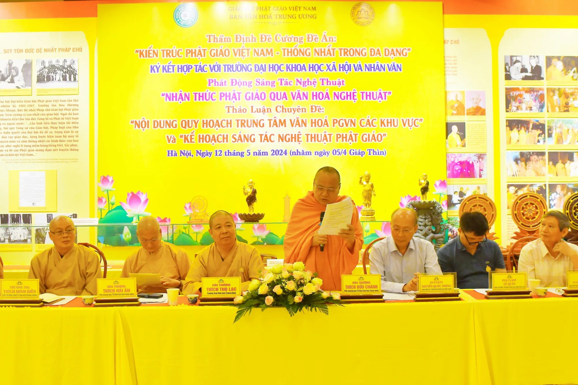 Thẩm định đề cương Kiến trúc Phật giáo Việt nam - thống nhất trong đa dạng và Đại lễ Phật đản DL 2024 PL2568 tại chùa Yên Phú, Hà nội.