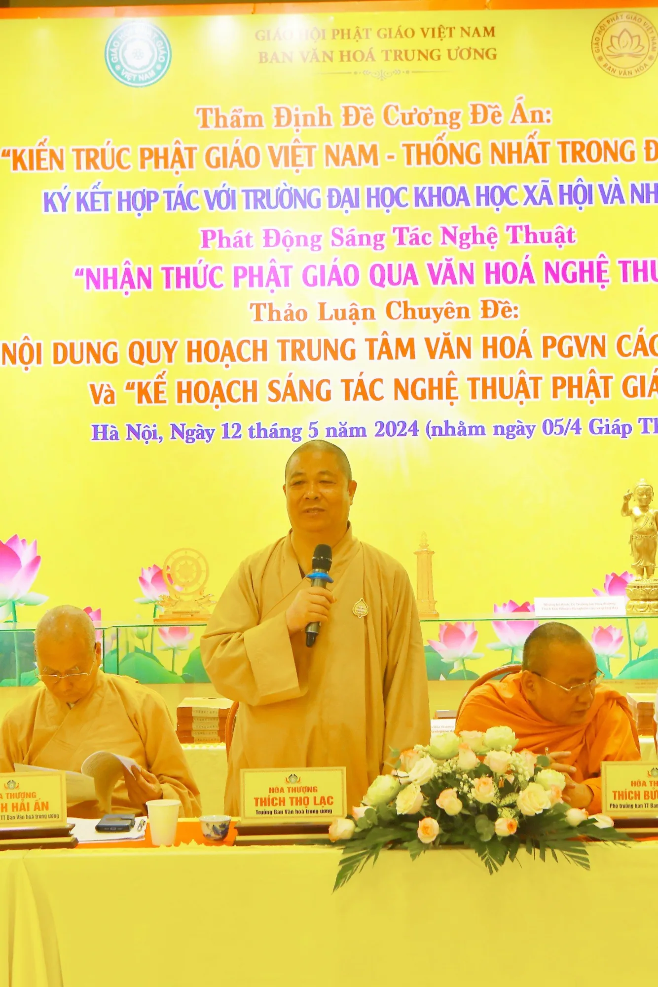 Thẩm định đề cương Kiến trúc Phật giáo Việt nam - thống nhất trong đa dạng và Đại lễ Phật đản DL 2024 PL2568 tại chùa Yên Phú, Hà nội.