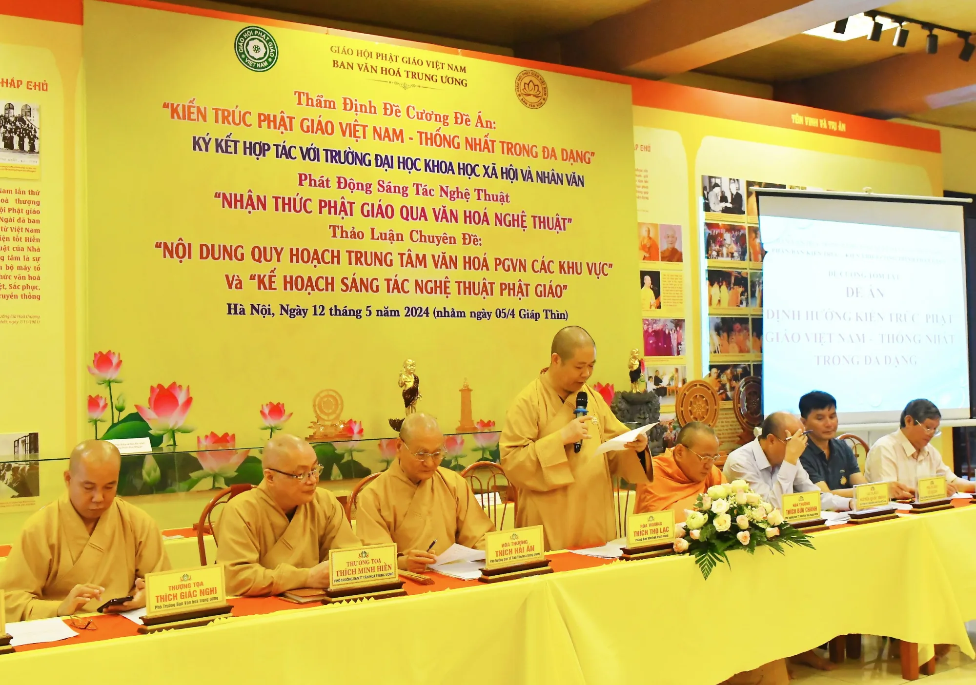 Thẩm định đề cương Kiến trúc Phật giáo Việt nam - thống nhất trong đa dạng và Đại lễ Phật đản DL 2024 PL2568 tại chùa Yên Phú, Hà nội.