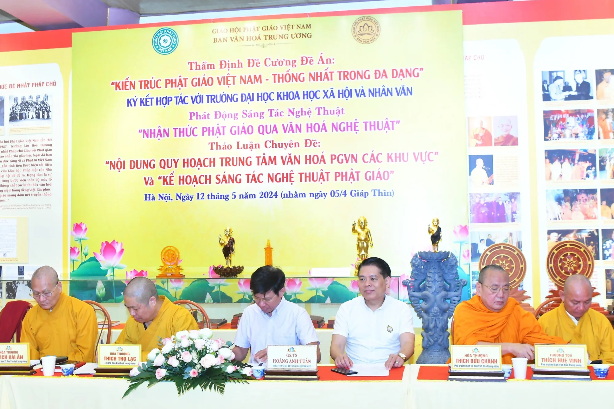 Thẩm định đề cương Kiến trúc Phật giáo Việt nam - thống nhất trong đa dạng và Đại lễ Phật đản DL 2024 PL2568 tại chùa Yên Phú, Hà nội.