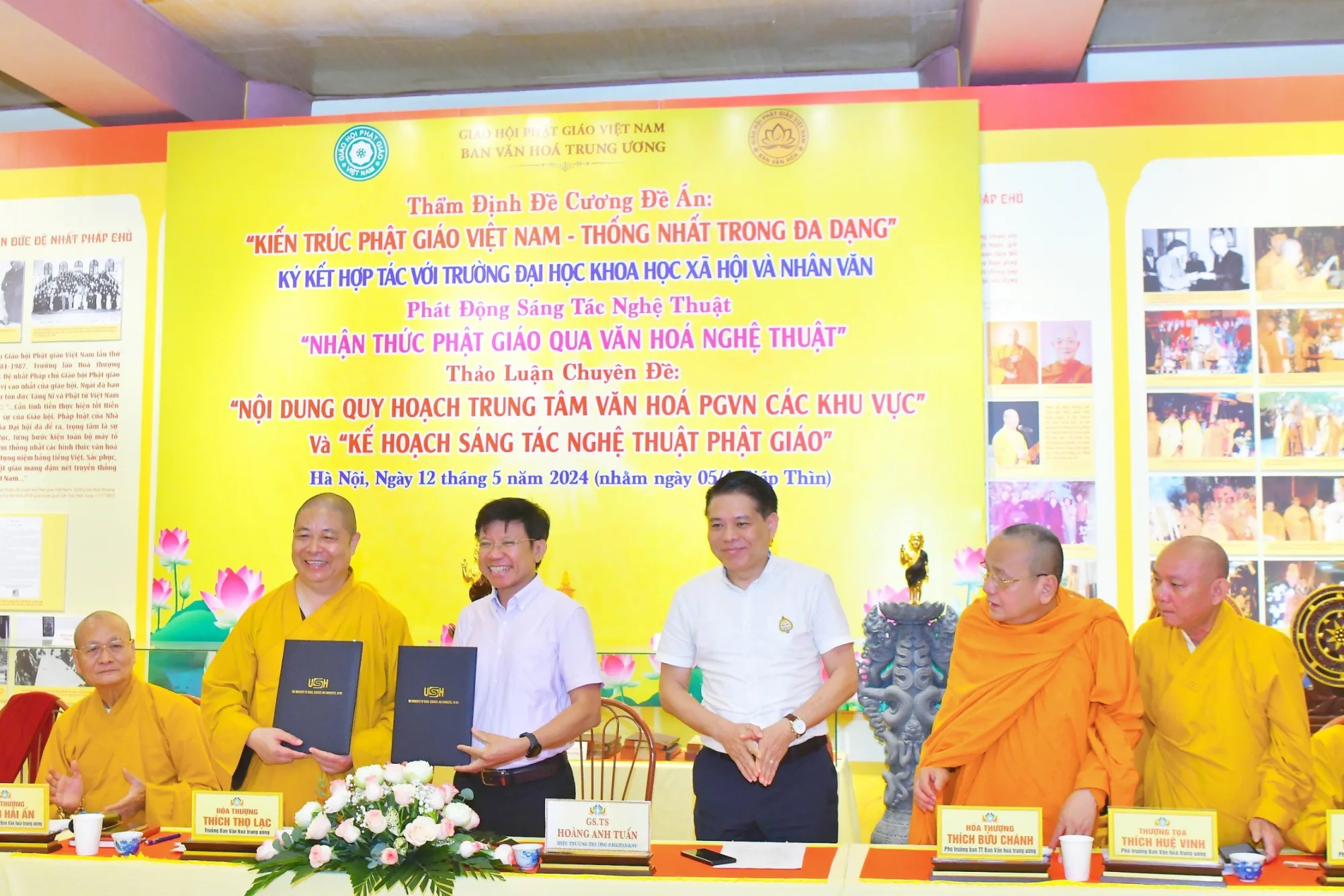 Thẩm định đề cương Kiến trúc Phật giáo Việt nam - thống nhất trong đa dạng và Đại lễ Phật đản DL 2024 PL2568 tại chùa Yên Phú, Hà nội.
