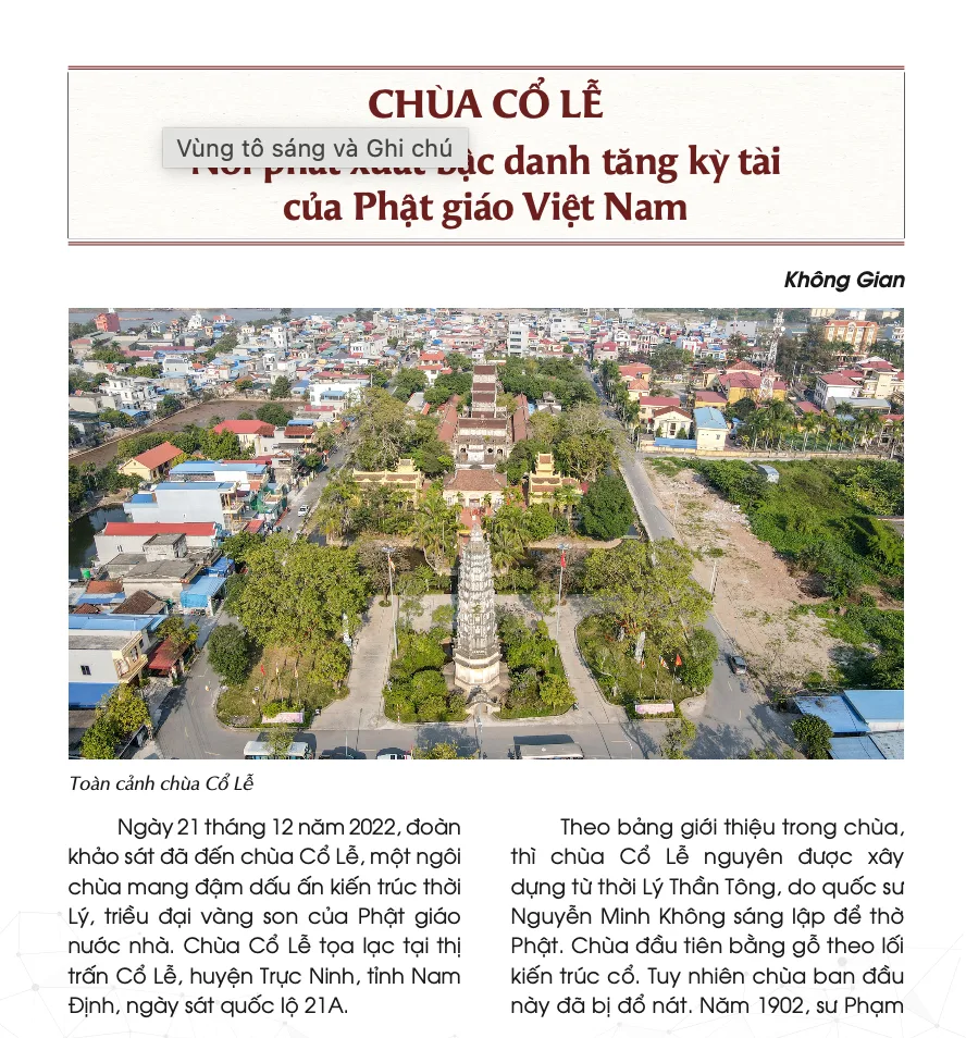 Chùa Cổ Lễ - Nơi phát xuất bậc danh tăng kỳ tài của Phật giáo Việt Nam