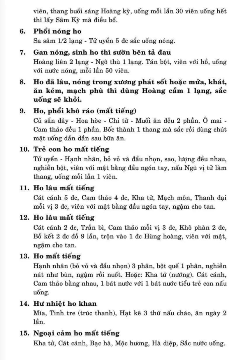Thuốc: 60 bài thuốc trị ho