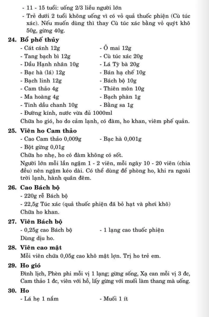 Thuốc: 60 bài thuốc trị ho