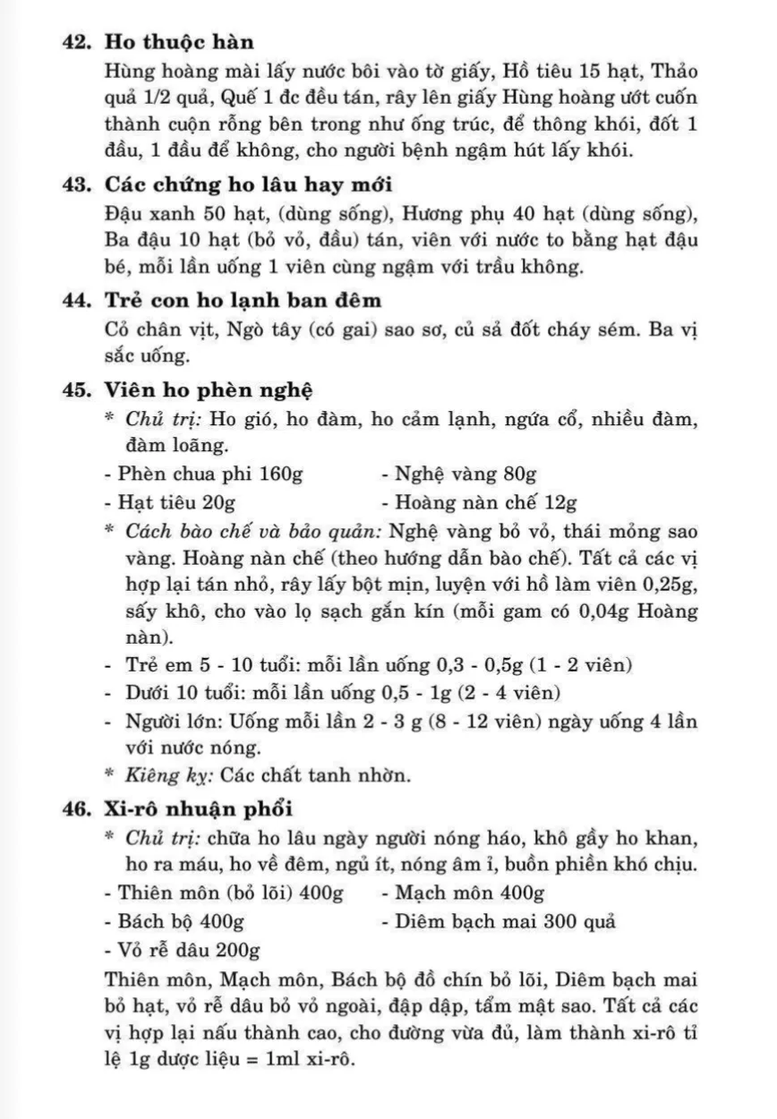 Thuốc: 60 bài thuốc trị ho