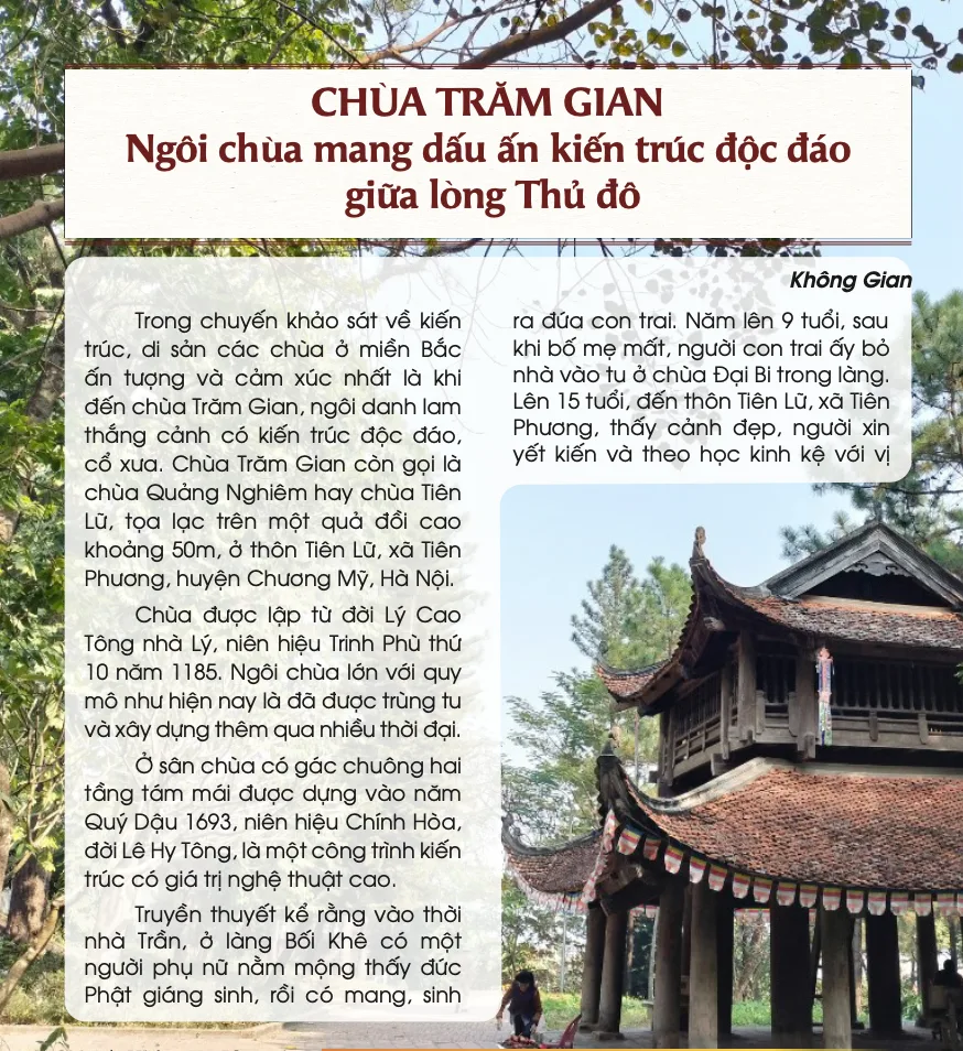 Chùa Trăm Gian - Ngôi chùa mang dấu ấn kiến trúc độc đáo giữa lòng Thủ đô