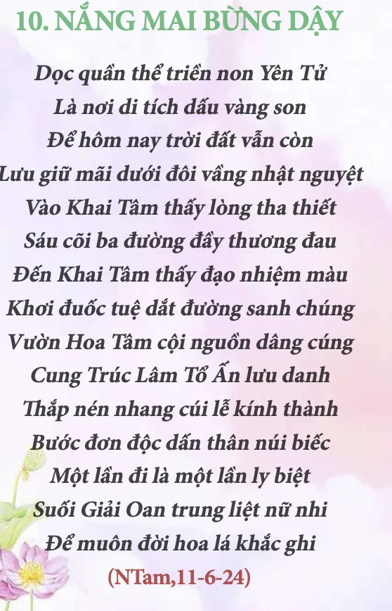 Thơ: Nắng mai bừng dậy