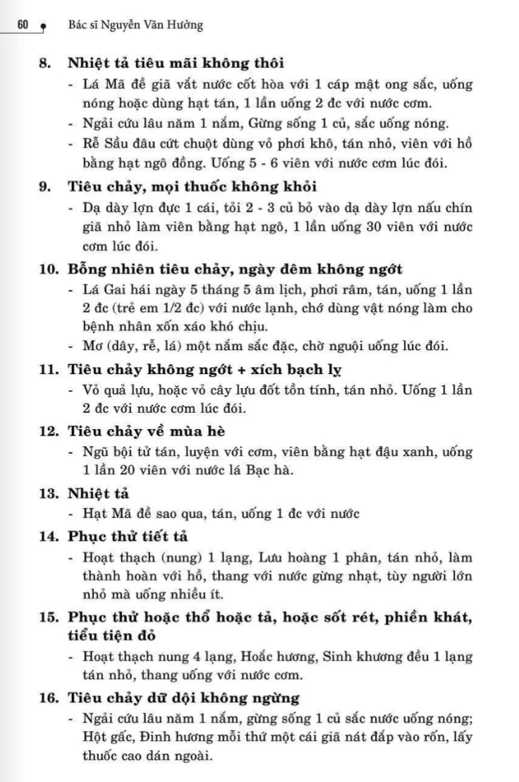 75 Bài thuốc trị Tiêu chảy