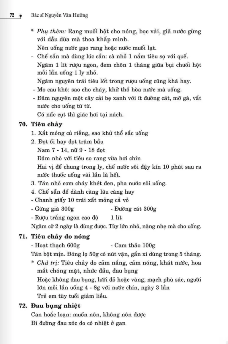 75 Bài thuốc trị Tiêu chảy