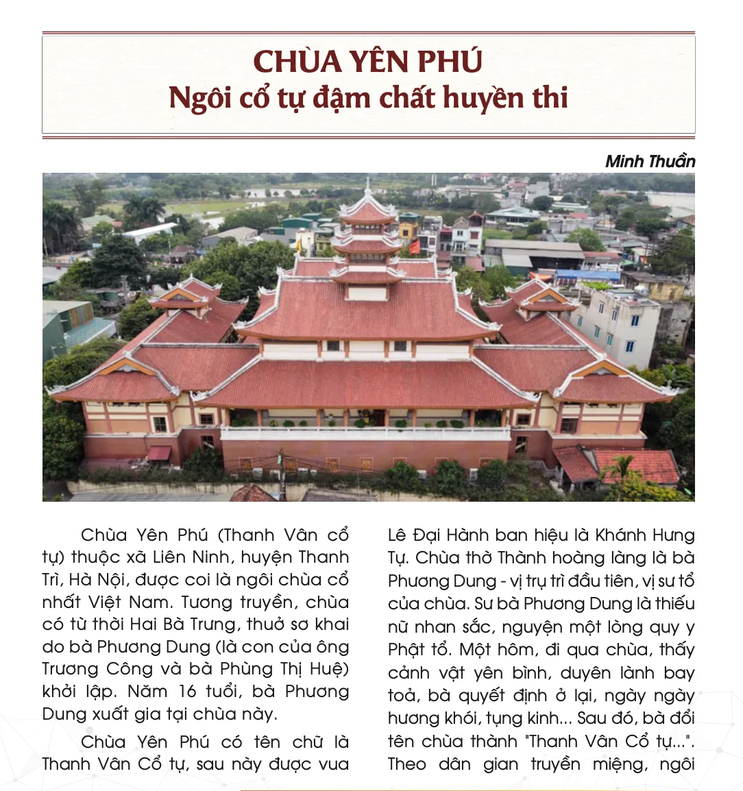 Chùa Yên Phú - ngôi cổ tự đậm chất huyền thi