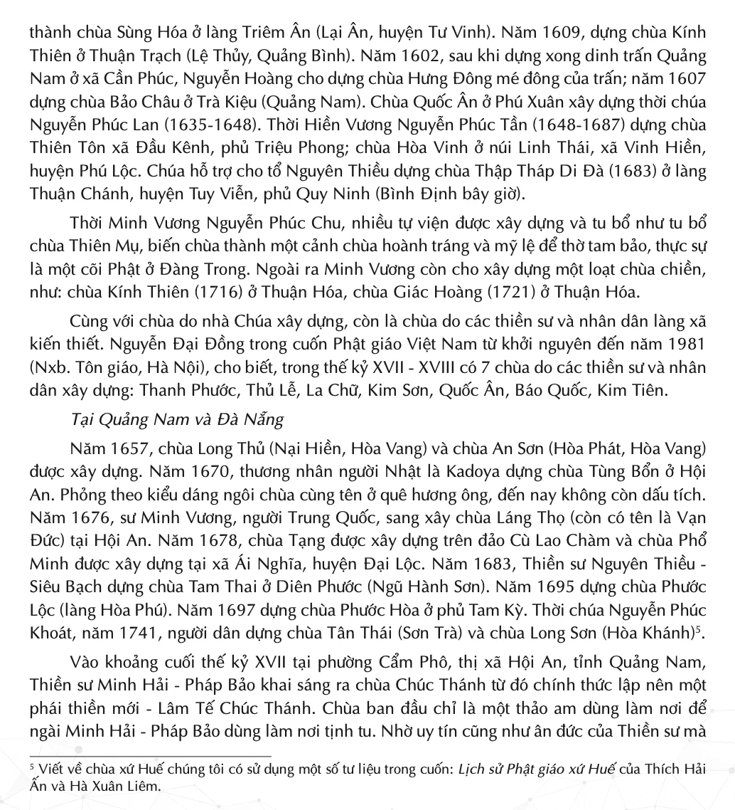 Tự viện Phật giáo xứ Huế và miền Trung