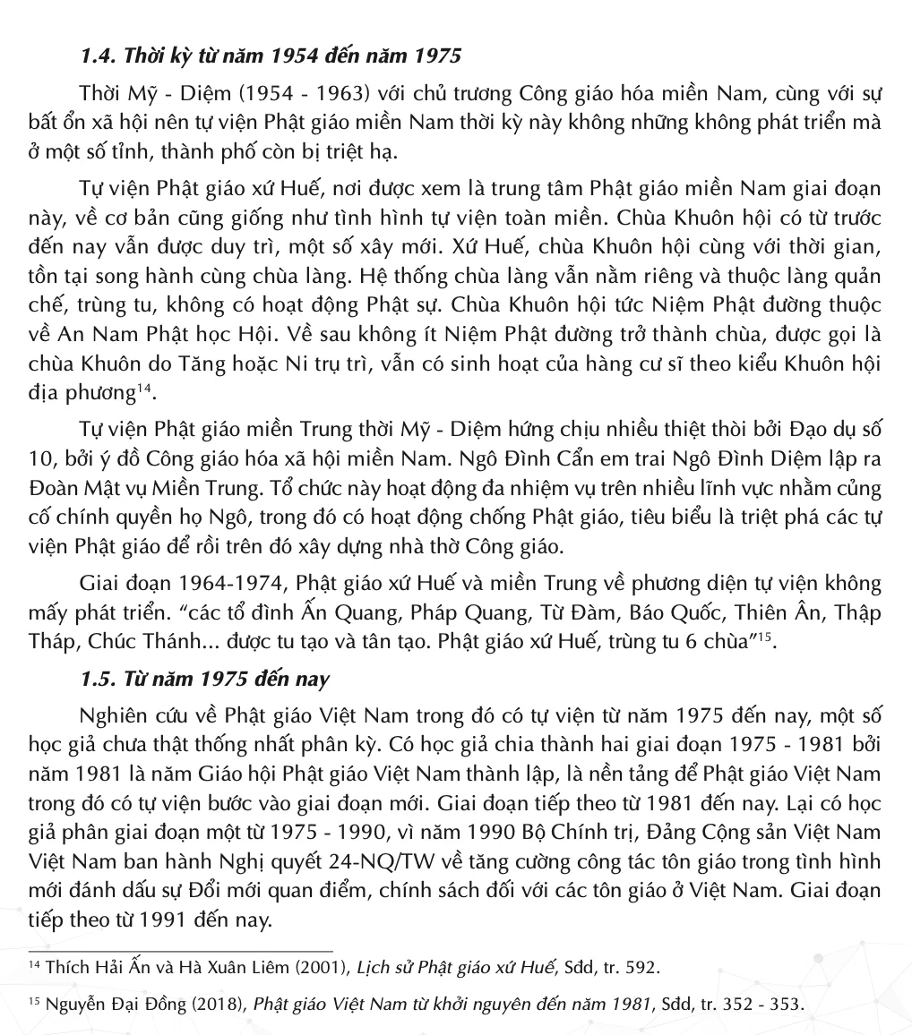 Tự viện Phật giáo xứ Huế và miền Trung