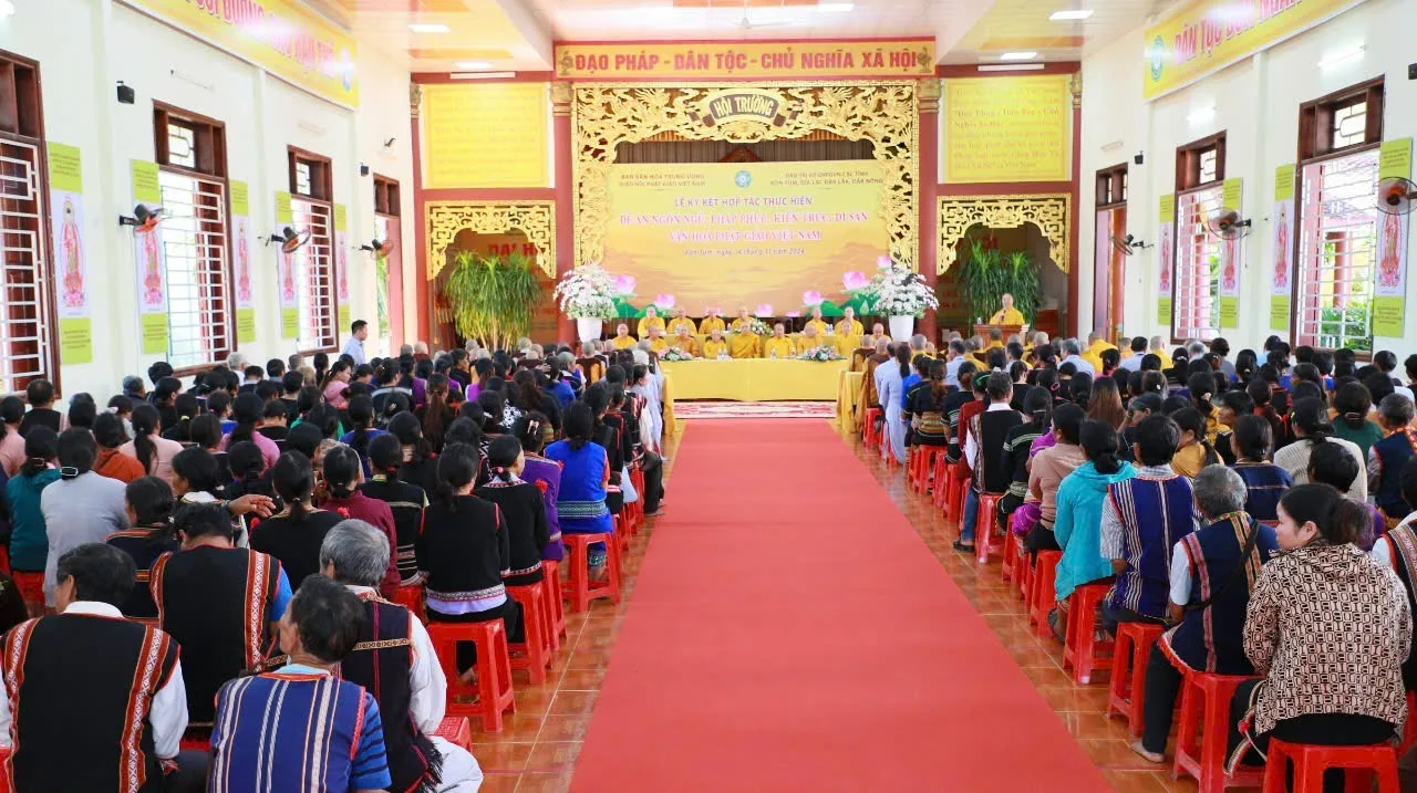 Ban văn hoá T.Ư ký kết hợp tác lan tỏa 4 đề án Văn hoá Phật giáo với các tỉnh thành Tây Nguyên-3