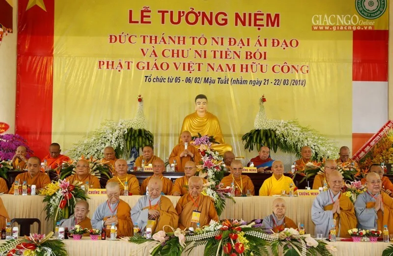 Buổi lễ trang nghiêm chiều tối qua, rằm tháng Tư năm Mậu Tuất