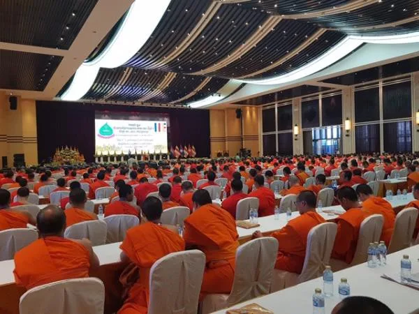 Quang cảnh Hội nghị Thượng đỉnh Phật giáo Lào - Việt Nam - Campuchia