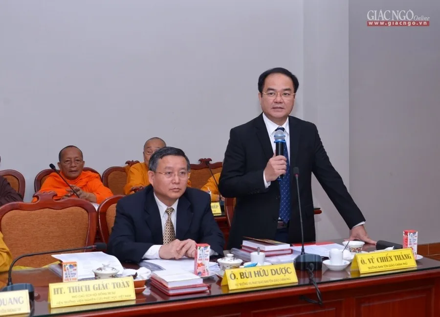 Ông Vũ Chiến Thắng phát biểu tại hội nghị