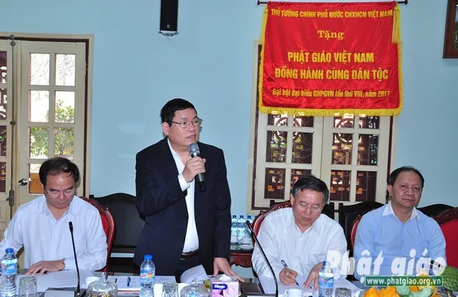Ông Bùi Thanh Hà, Phó Trưởng ban Tôn giáo Chính phủ phát biểu