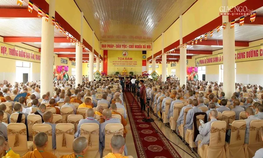 Quang cảnh buổi tọa đàm tại trụ sở BTS Phật giáo Đồng Nai - chùa Tỉnh Hội