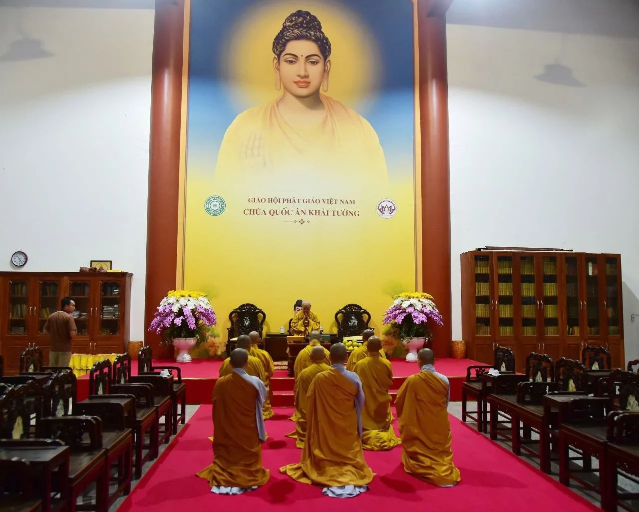Ban Văn hóa Trung ương vấn an và xin chỉ đạo từ Trưởng lão Hòa thượng Chủ tịch-3