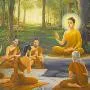 Đức Phật quán nhân duyên giáo hóa năm ẩn sĩ Kiều Trần Như