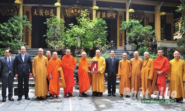 Hà Nội: Đoàn Liên minh PG Lào đến thăm và làm việc với GHPGVN