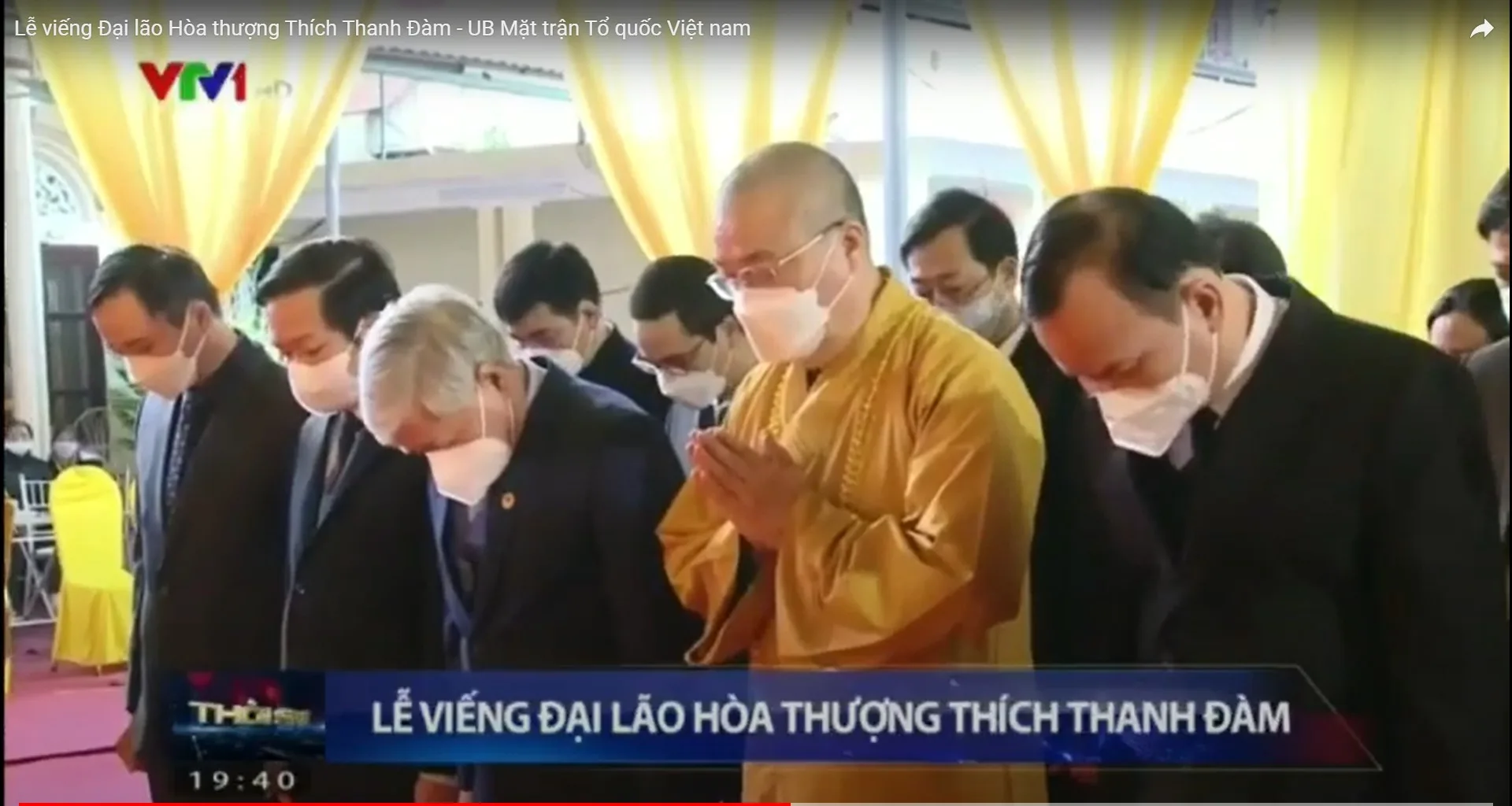 Lễ viếng Đại lão Hòa thượng Thích Thanh Đàm - UB Mặt trận Tổ quốc Việt nam