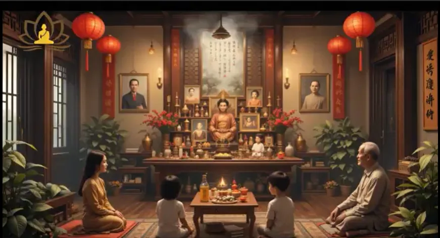 Chăm chút bàn thờ Tổ Tiên Ngày Tết