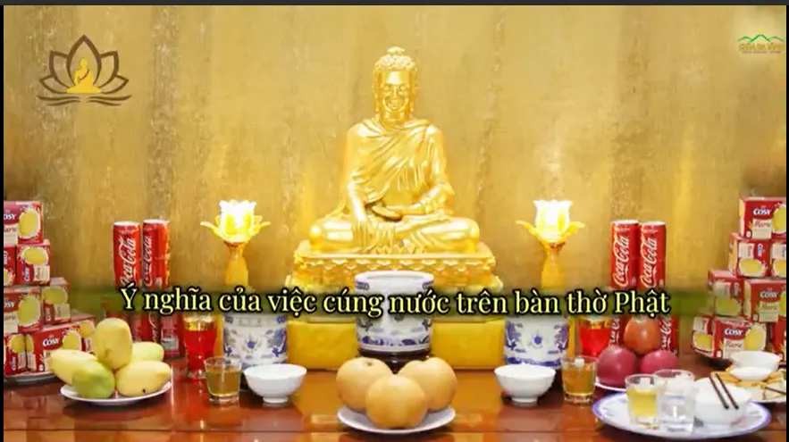 Ý nghĩa của việc cúng nước trên bàn thờ Phật