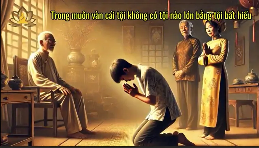 Trong muôn vàn cái tội không có tội nào lớn bằng tội bất hiếu