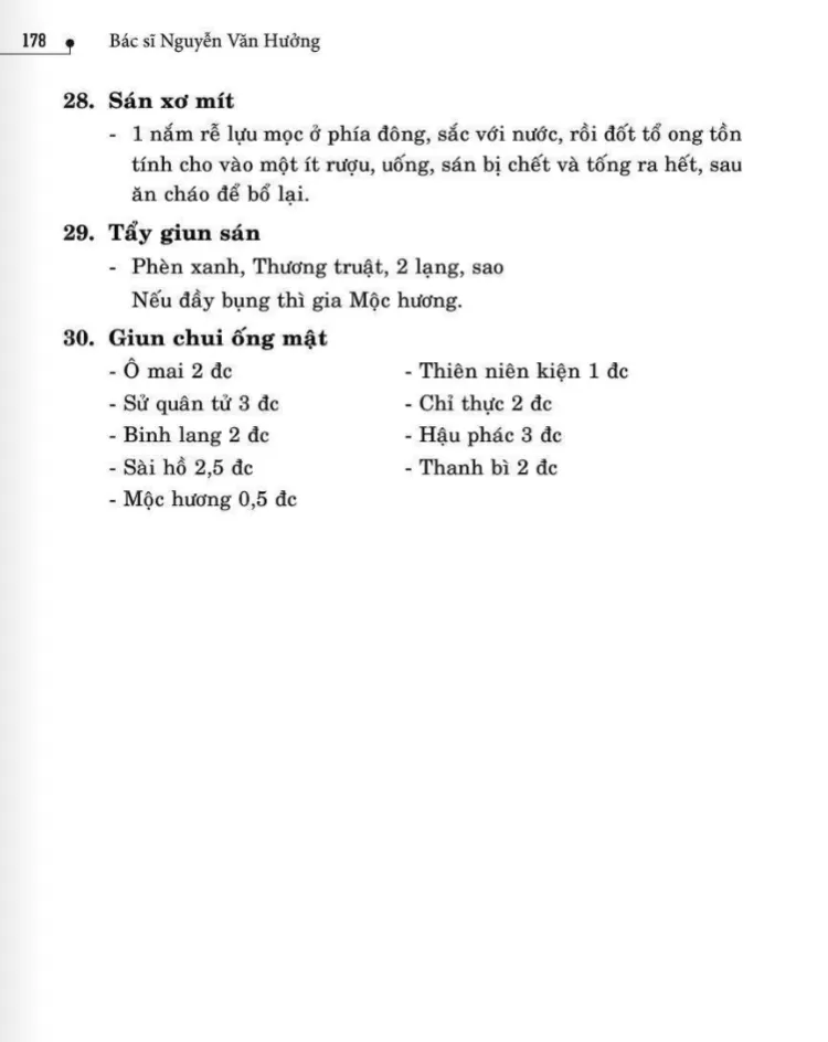 30 bài thuốc trị Giun sán