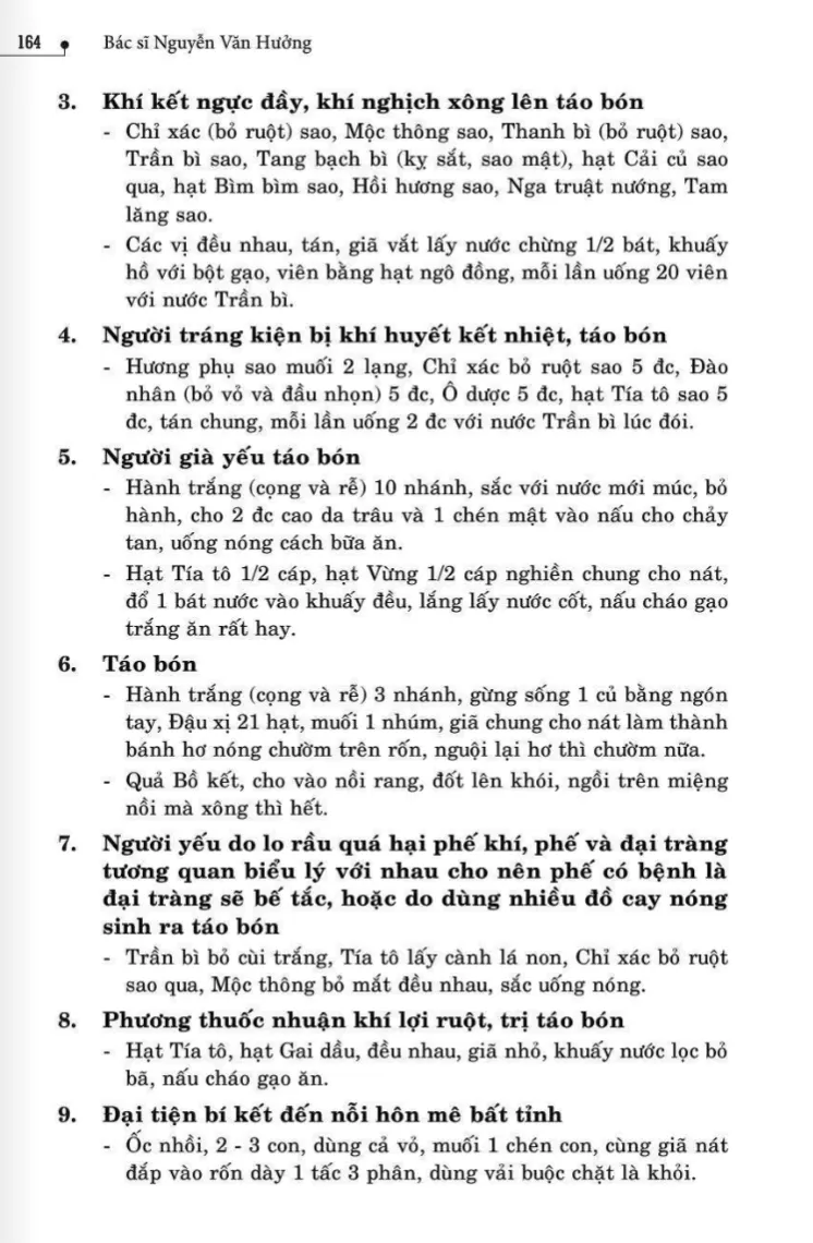 36 bài thuốc trị táo bón