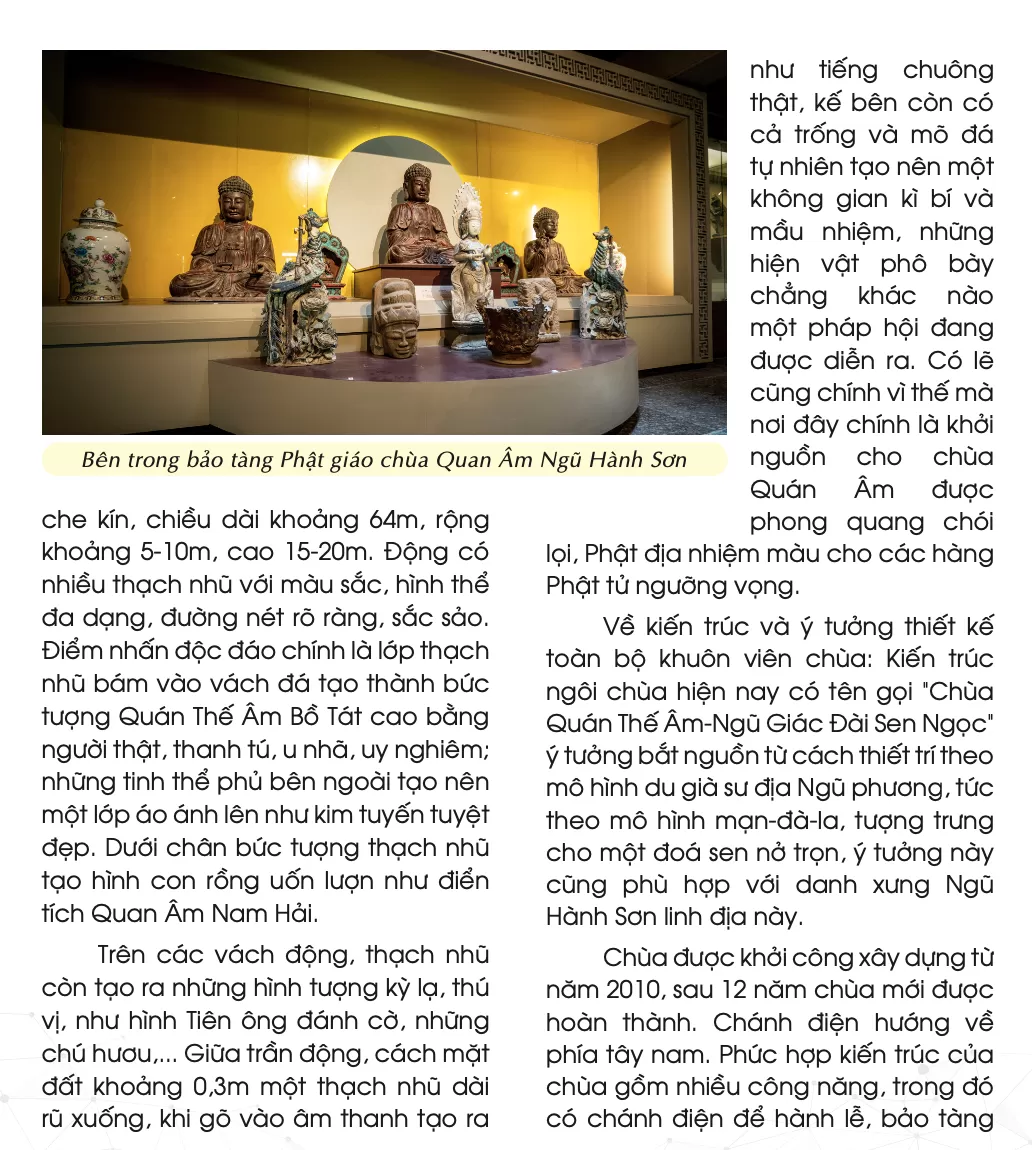Chùa Quan Âm Ngũ Hành Sơn - Ngũ giác đài sen ngọc