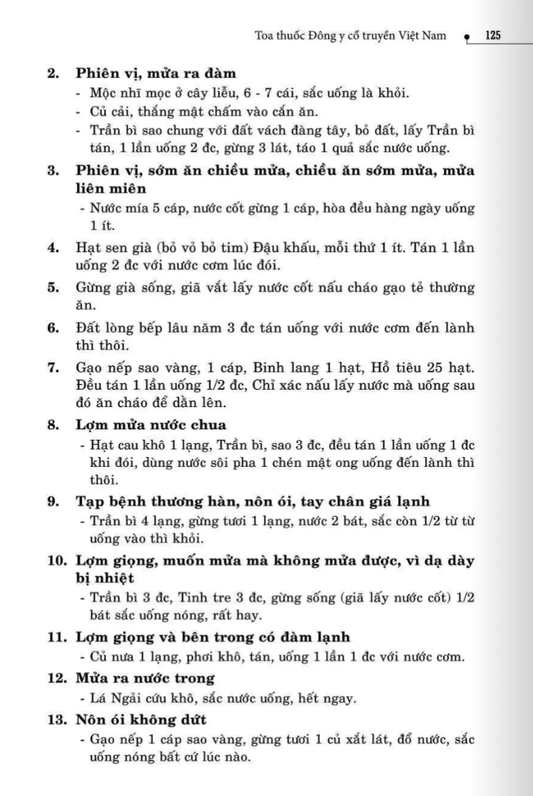 41 bài thuốc trị nôn mửa