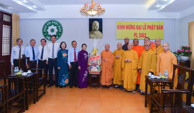 TP.HCM: Lãnh đạo Thành phố thăm và chúc mừng Phật đản lãnh đạo T.Ư GH