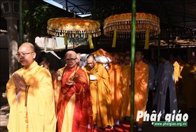 Tp.HCM: Lễ nhập kim quan cố Hòa thượng Thích Trung Hậu