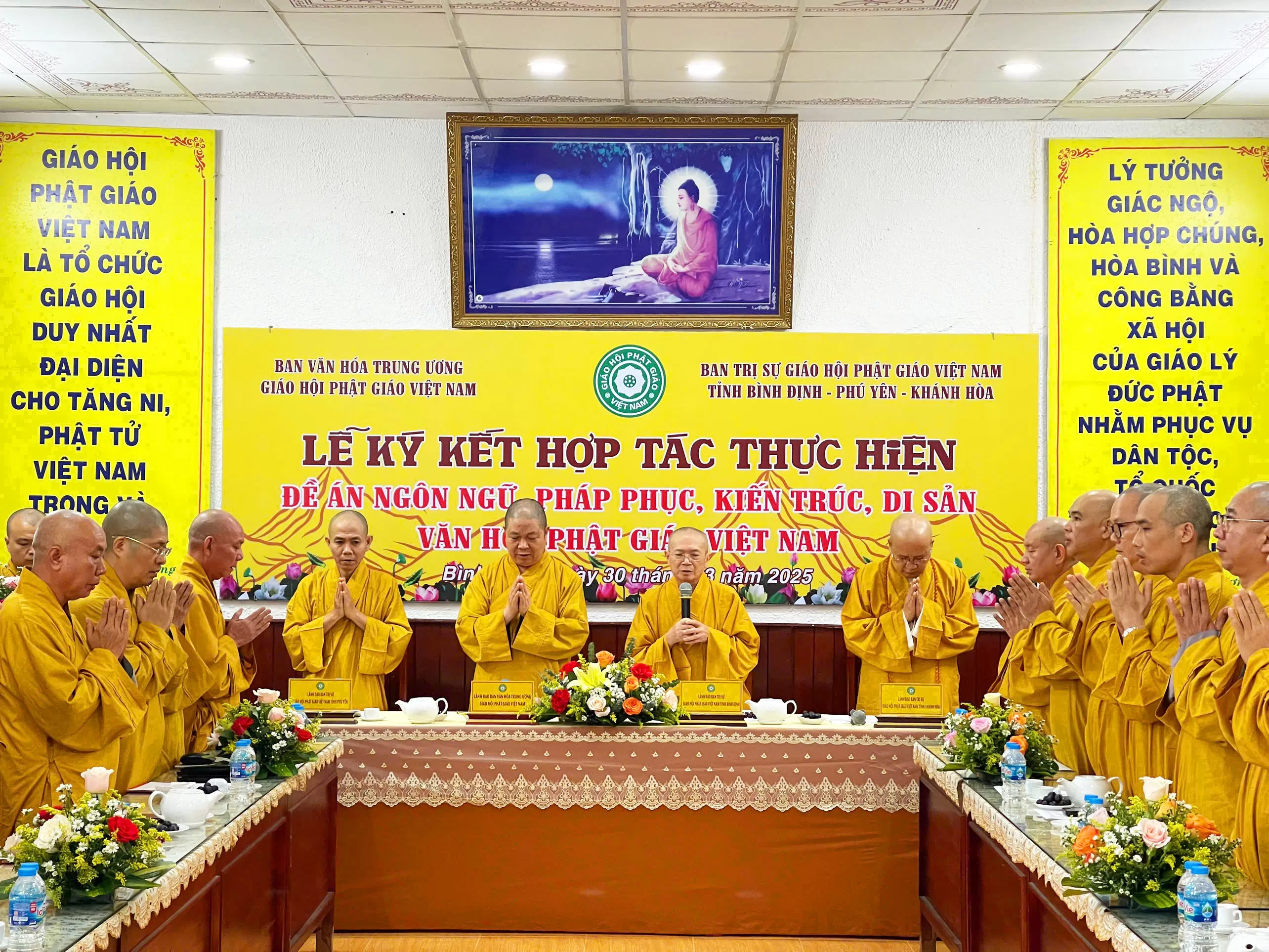 Lễ Ký Kết Hợp Tác Giữa Ban Văn Hóa Trung Ương GHPGVN và Ban Trị Sự GHPGVN các Tỉnh Bình Định, Phú Yên, Khánh Hòa về các đề án văn hóa