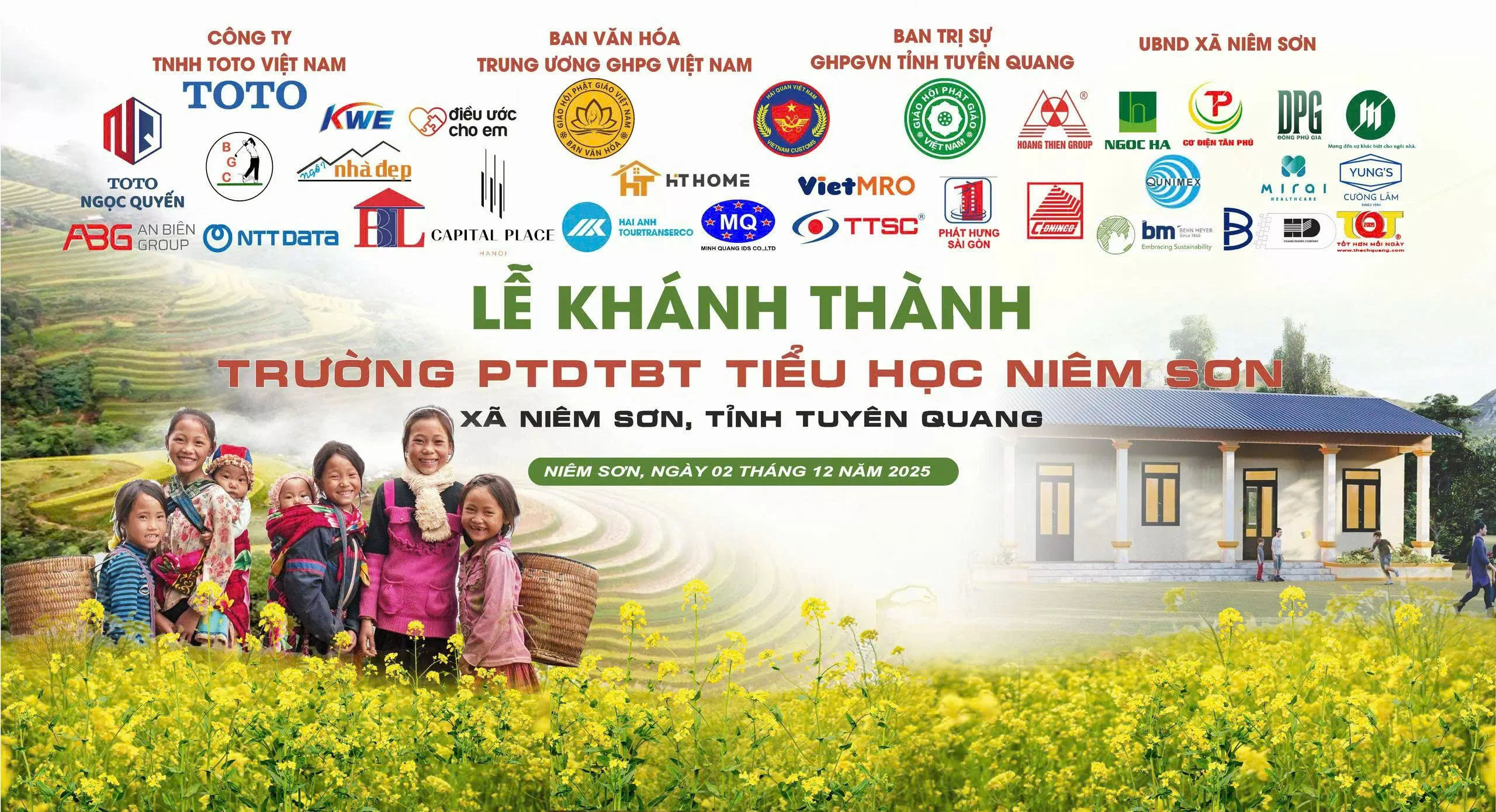 Ban Văn Hoá Trung ương khánh thành nhà bán trú tại trường PTTHBT Tiểu học Niêm Sơn, Tuyên Quang