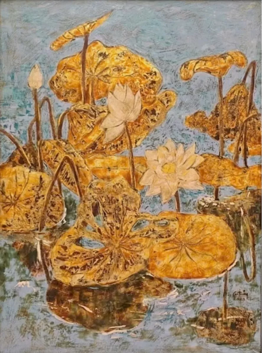 Tranh: Bạch liên hoa 2