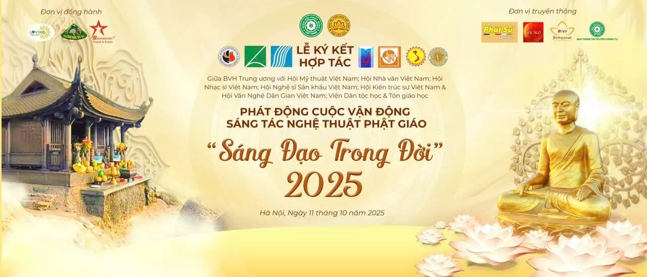 Thông cáo Báo chí: Lễ ký kết hợp tác và phát động Cuộc vận động sáng tác Nghệ thuật Phật giáo “Sáng Đạo trong đời”