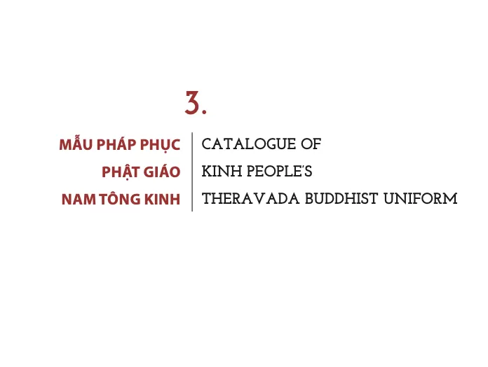 Pháp phục Phật giáo Việt Nam: 3. Mẫu Pháp phục Phật giáo Nam Tông Kinh