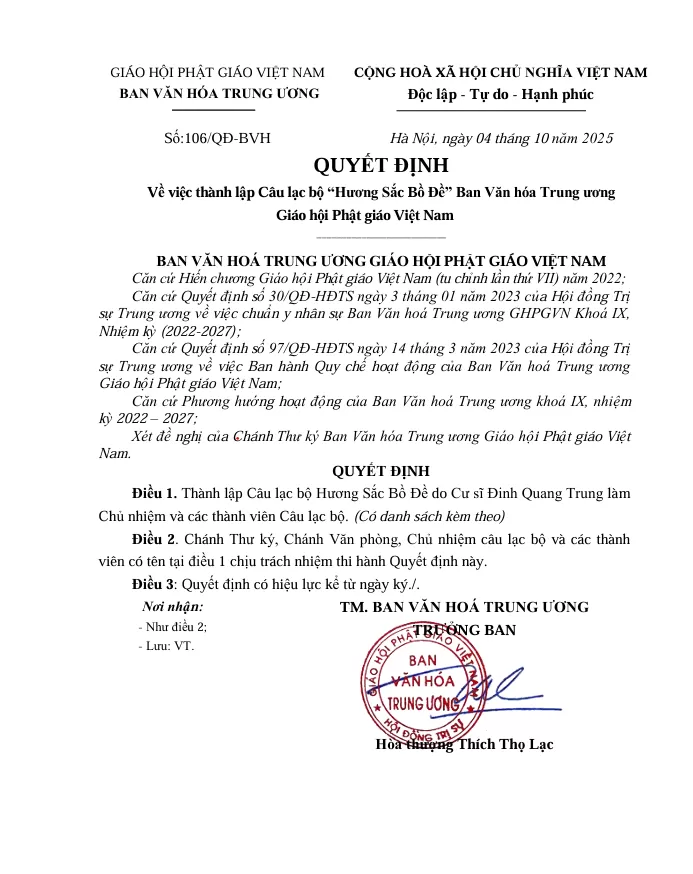 XÂY DỰNG TĂNG THÂN "HƯƠNG SẮC BỒ ĐỀ" Sống Lục Hòa * Gắn kết yêu thương * Đồng hành phụng sự