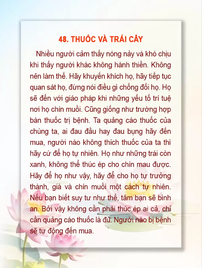 Chỉ là một cội cây: 48. Thuốc và trái cây