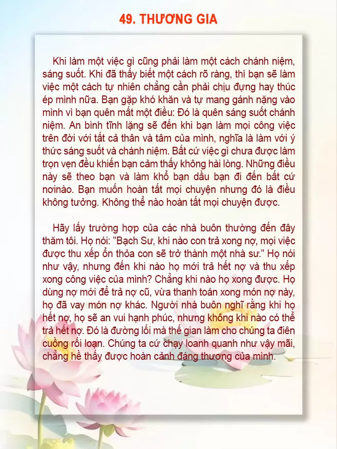 Chỉ là một cội cây: 49. Thương gia