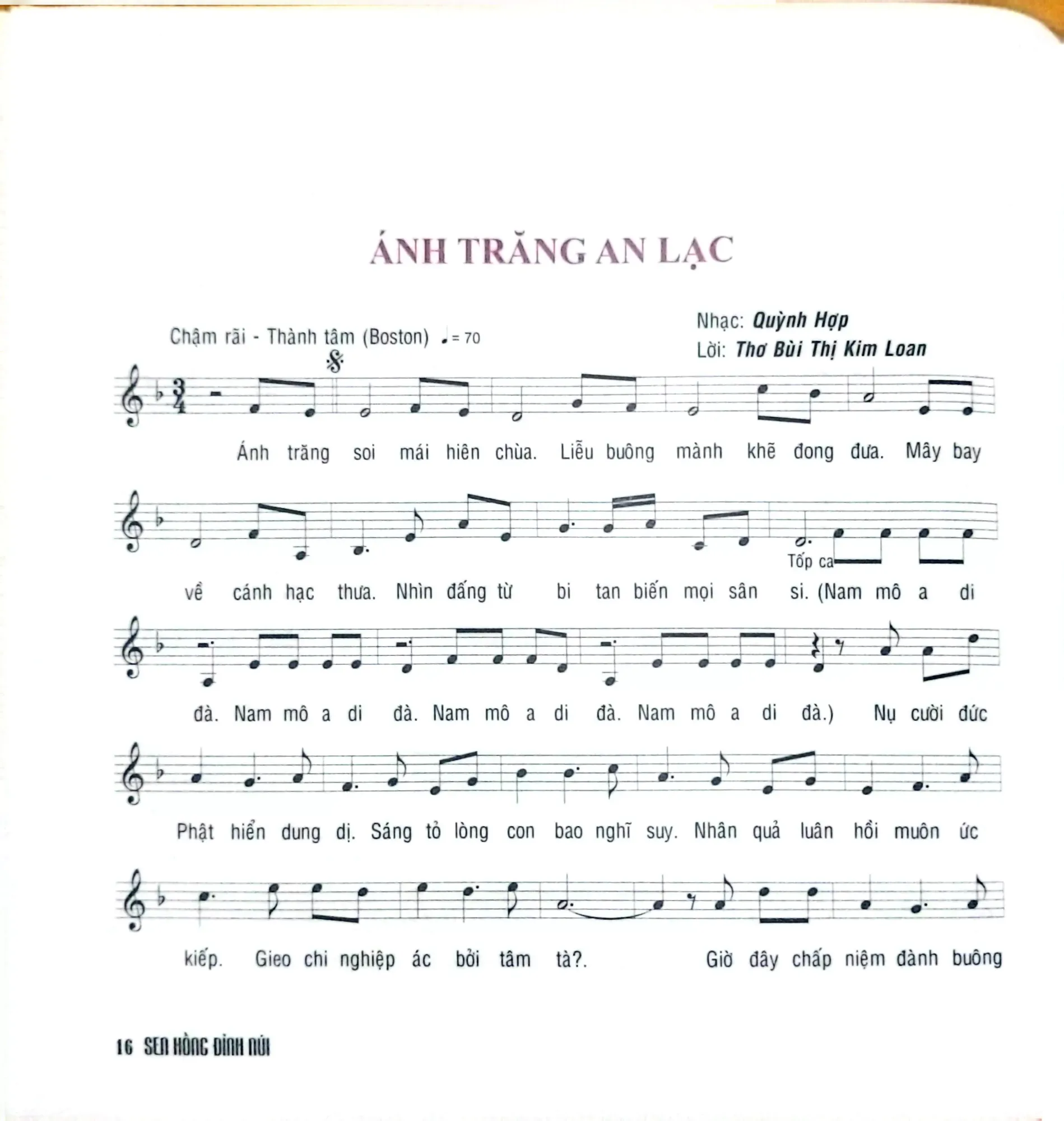 Nhạc: Ánh Trăng an lạc