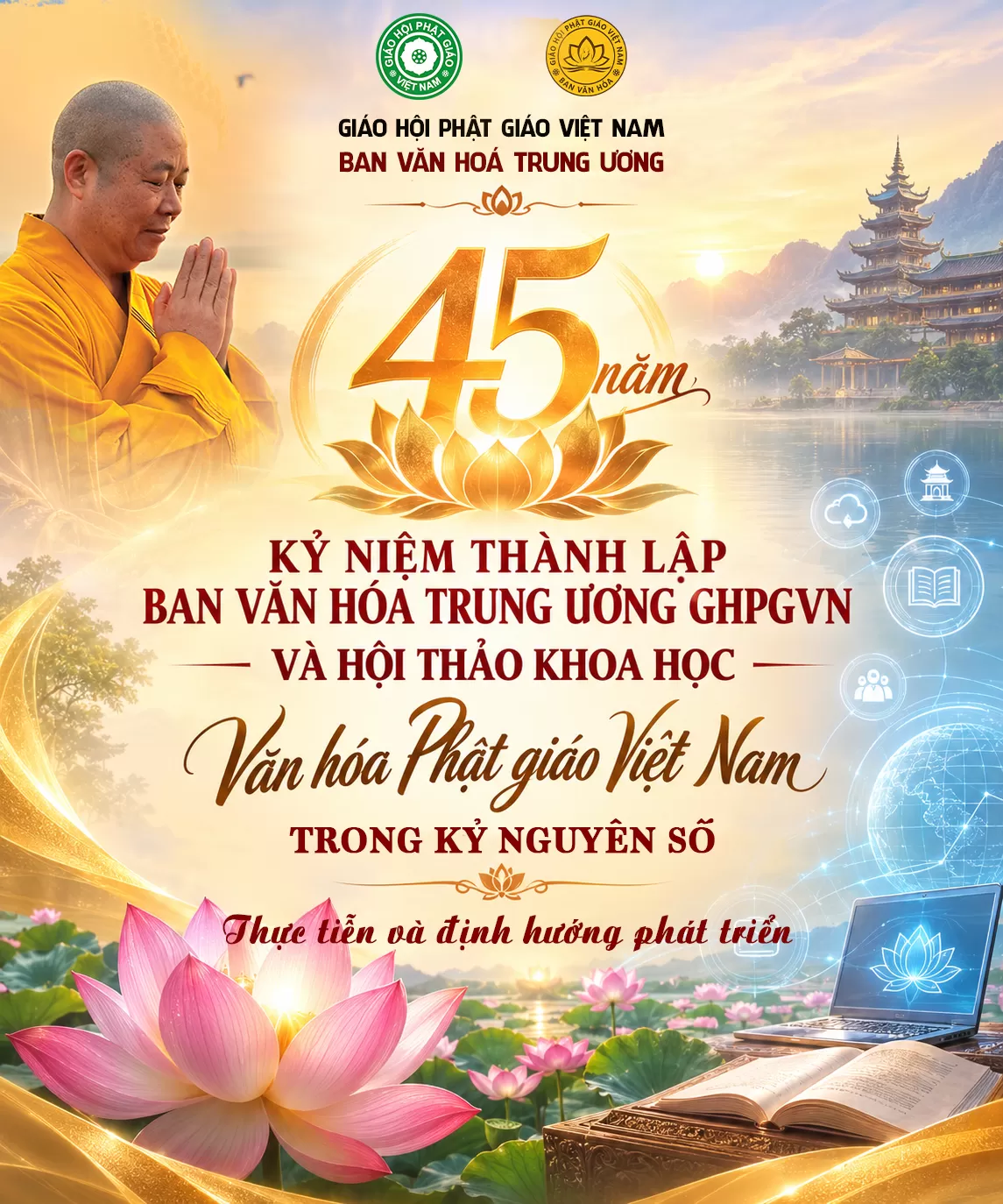 Ban Văn hóa Trung ương tổ chức Hội thảo khoa học với chủ đề “Văn hóa Phật giáo Việt Nam trong kỷ nguyên số – Thực tiễn và định hướng phát triển”