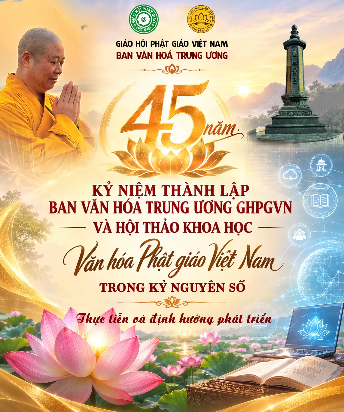 Ban Văn hóa Trung ương tổ chức Hội thảo khoa học với chủ đề “Văn hóa Phật giáo Việt Nam trong kỷ nguyên số – Thực tiễn và định hướng phát triển”