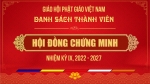 Danh sách Hội đồng chứng minh GHPGVN nhiệm kỳ IX (2022 - 2027)